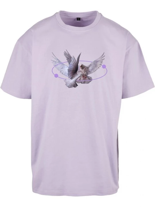 Foto van product Mister Tee Shirt 'Vive la Liberte' pastelblauw / grijs / lichtlila / wit