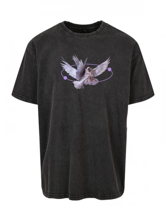 Foto van product Mister Tee Shirt 'Vive la Liberte' sering / lichtlila / zwart