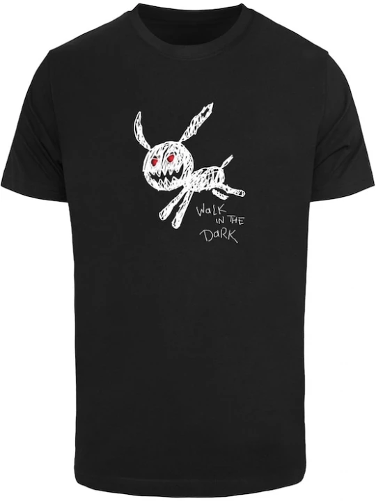 Foto van product Mister Tee Shirt 'Walk In The Dark' rood / zwart / wit