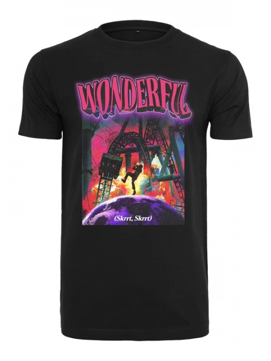 Foto van product Mister Tee Shirt 'Wonderful' neongeel / neonlila / neonroze / zwart