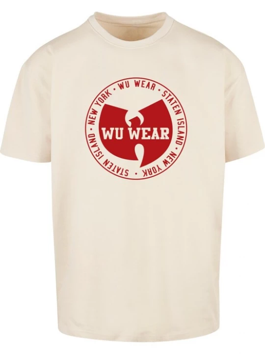 Foto van product Mister Tee Shirt 'WU Wear Circle' crème / donkerrood
