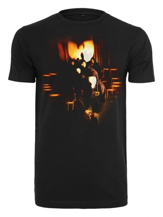 Foto van product Mister Tee Shirt 'Wu-Wear Masks' donkergeel / oranje / zwart