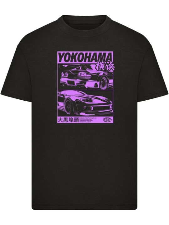 Foto van product Mister Tee Shirt 'Yokohama Race' lila / zwart