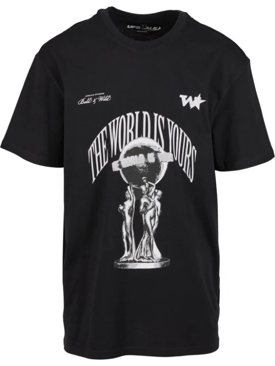 Foto van product Mister Tee Shirt 'Your World' zwart / wit