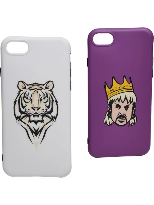 Foto van product Mister Tee Smartphonehoesje 'Big Cats I Phone 6 / 7 / 8' geel / lila / zwart / wit