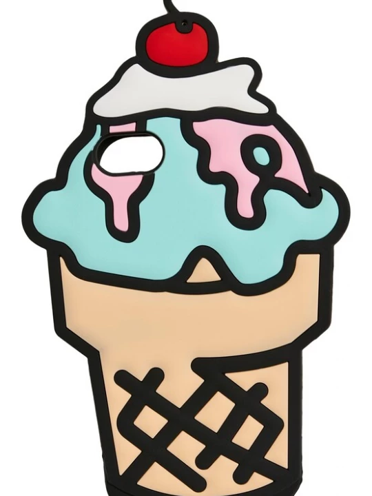 Foto van product Mister Tee Smartphonehoesje 'Icecream' lichtblauw / lichtbruin / rosa / rood / zwart