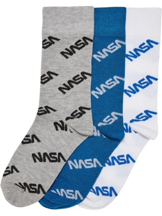 Foto van product Mister Tee Sokken blauw / grijs gemêleerd / zwart / wit