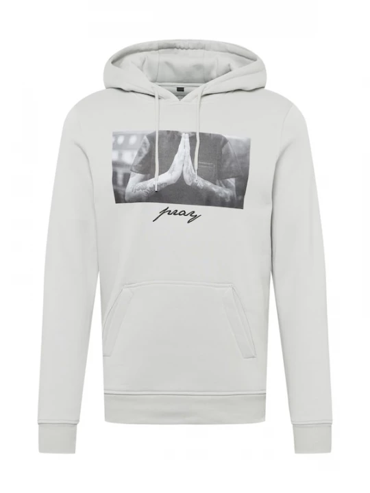 Foto van product Mister Tee Sweatshirt 'Pray' lichtgrijs / zwart / wit
