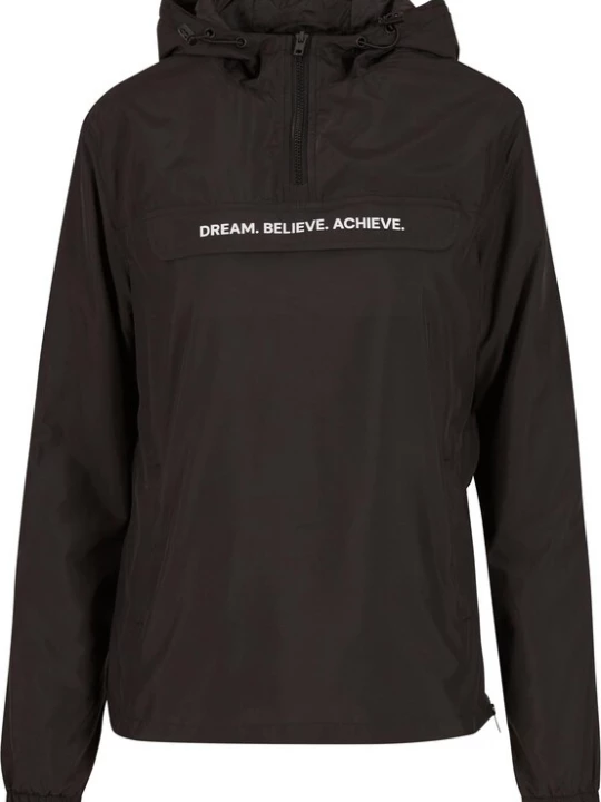 Foto van product Mister Tee Tussenjas 'Dream Believe Achieve' zwart / wit