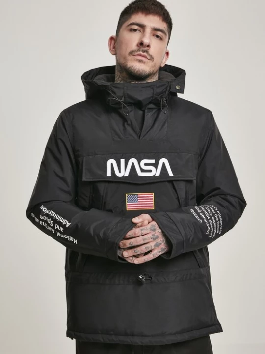 Foto van product Mister Tee Tussenjas 'Nasa' rood / zwart / wit