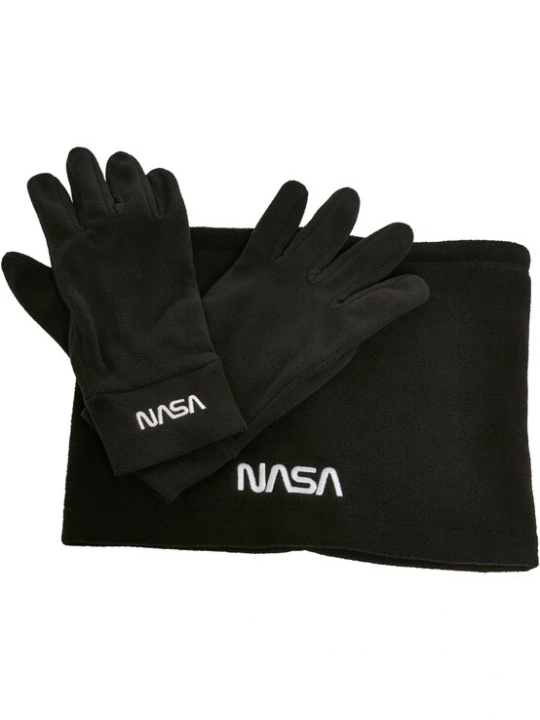 Foto van product Mister Tee Vingerhandschoenen 'Nasa' zwart / wit