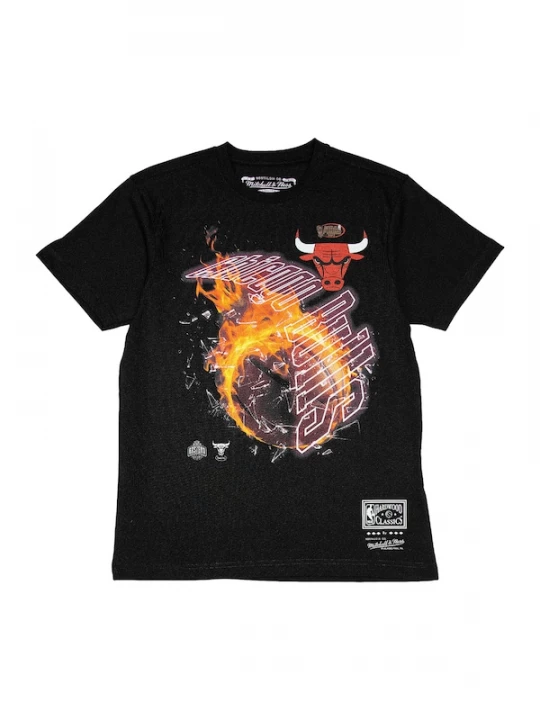 Foto van product Mitchell & Ness Shirt 'Chicago Bulls HWC Blaze' oranje / donkerrood / zwart / wit