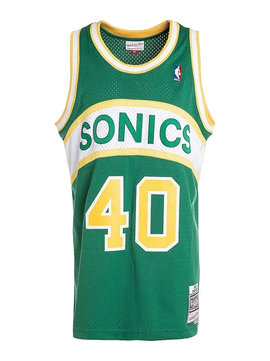 Foto van product Mitchell & Ness Shirt lichtgeel / groen / natuurwit