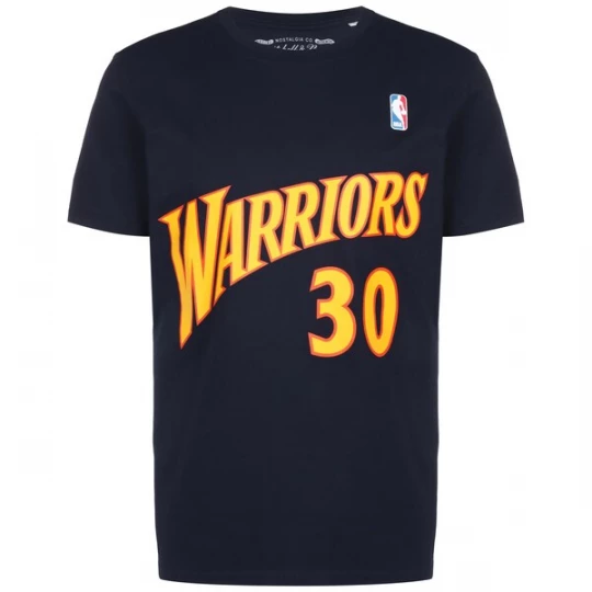 Foto van product Mitchell & Ness Shirt 'NBA Golden State Warriors Stephen Curry Hardwood' donkerblauw / geel