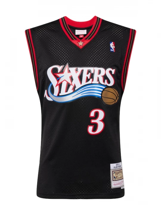 Foto van product Mitchell & Ness Shirt 'Philadelphia 76ers Allen Iverson' blauw / rood / zwart / wit