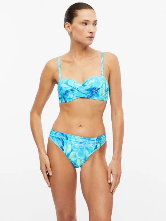 Foto van product Mix & match bikinibroekje met bloemenmotief s.Oliver blauw