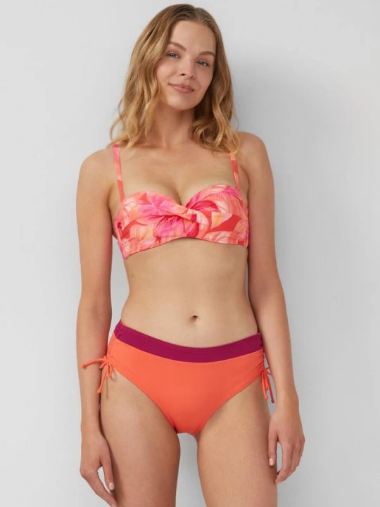 Foto van product Mix & match bikinitop met bandeaumodel en bloemenmotief s.Oliver