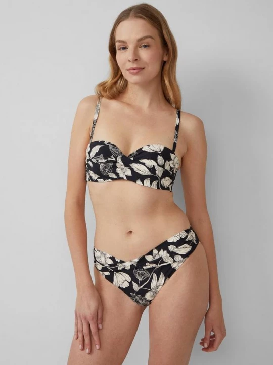 Foto van product Mix & match bikinitop met bandeaumodel en bloemenmotief s.Oliver