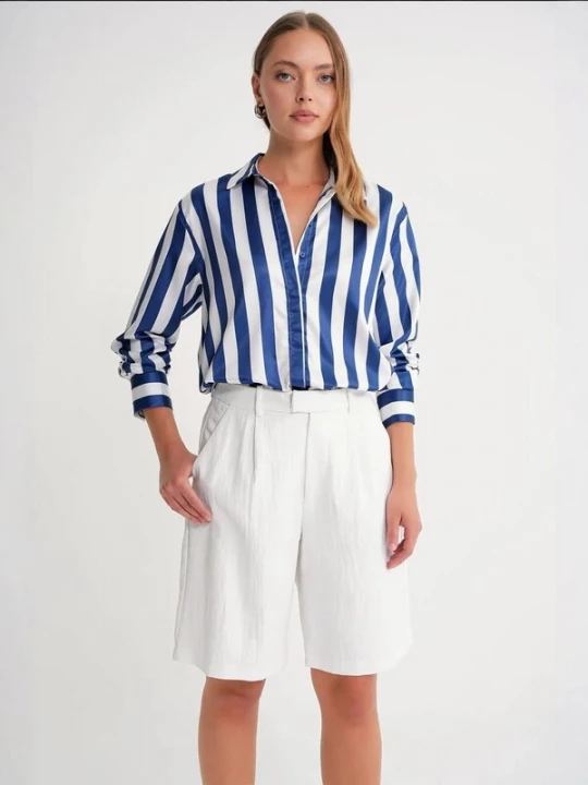 Foto van product MixRay Blouse marine / wit