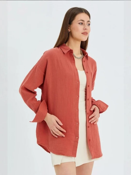 Foto van product MixRay Blouse roestbruin