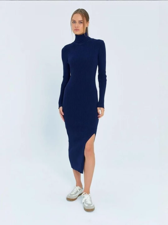 Foto van product MixRay Gebreide jurk blauw