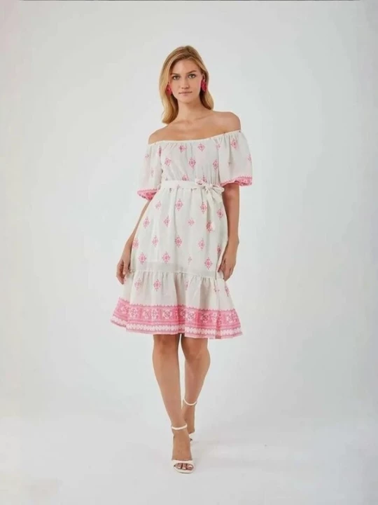 Foto van product MixRay Jurk rosa / wit