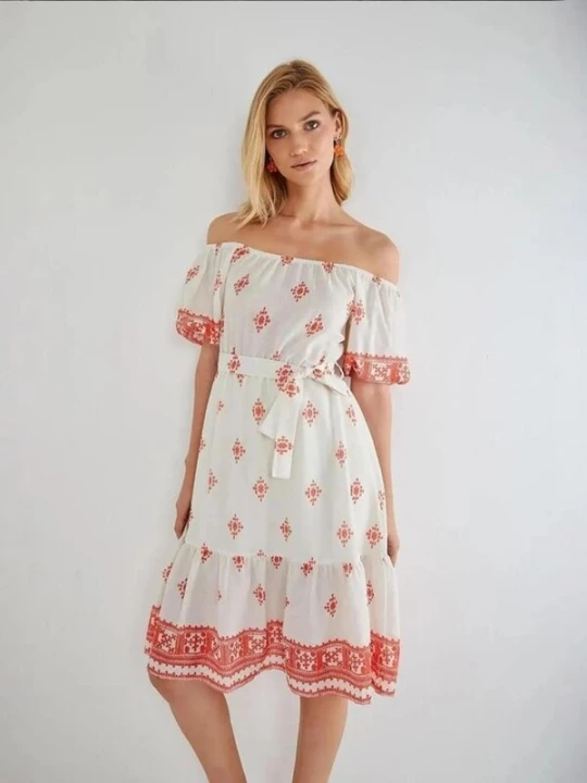 Foto van product MixRay Jurk zalm roze / wit