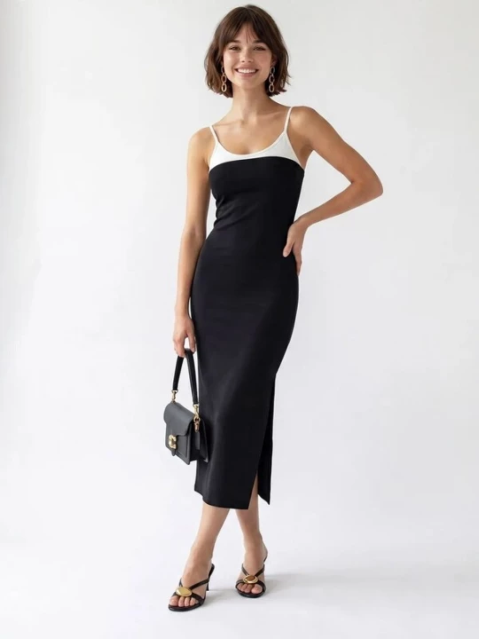 Foto van product MixRay Jurk zwart / wit