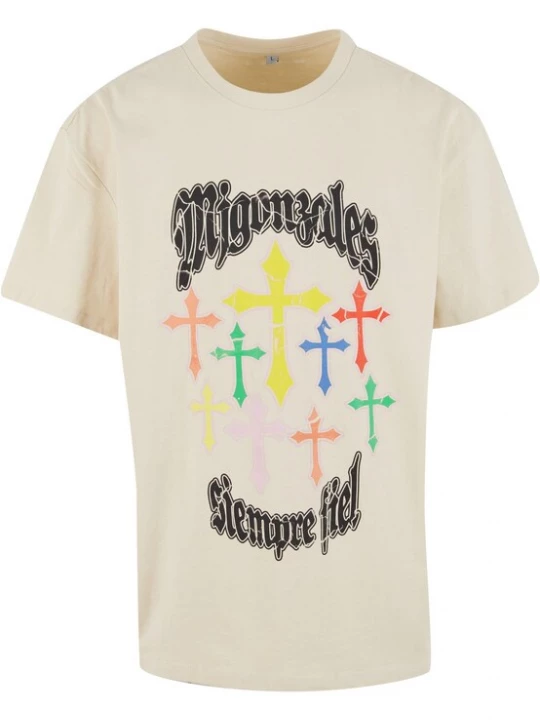 Foto van product MJ Gonzales Shirt 'Grace of God' sand / blauw / geel / groen / rood / zwart