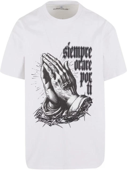 Foto van product MJ Gonzales Shirt 'Pray for you' zwart / wit