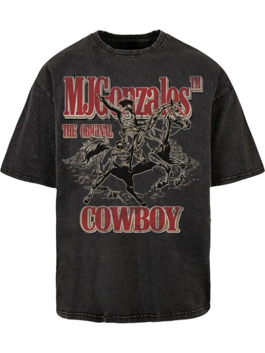 Foto van product MJ Gonzales Shirt 'Ranch Rebel' donkerrood / zwart / zwart gemêleerd