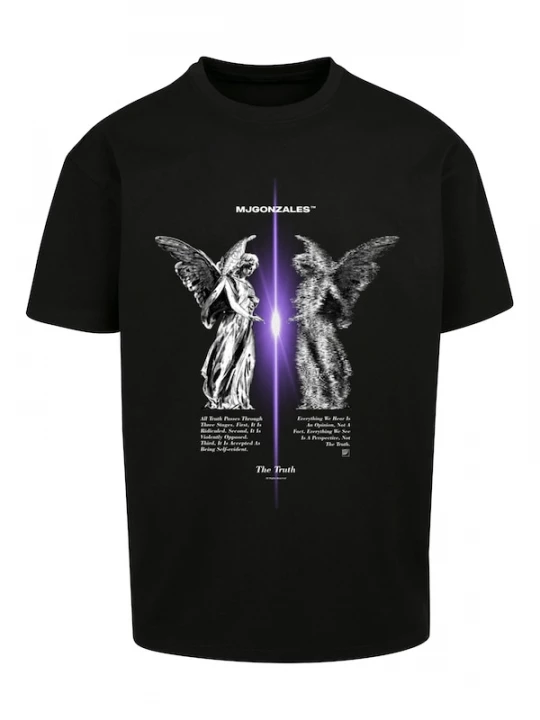 Foto van product MJ Gonzales Shirt 'The Truth' lila / zwart / wit