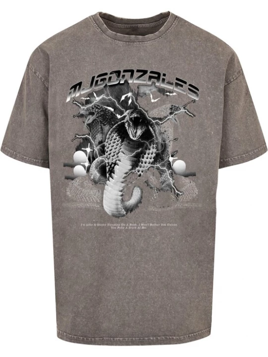Foto van product MJ Gonzales Shirt ' Toxic' stone grey / zwart / wit