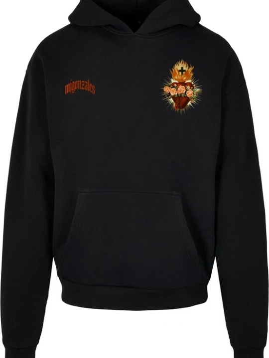 Foto van product MJ Gonzales Sweatshirt 'Heart' kreeft / roestrood / vuurrood / zwart
