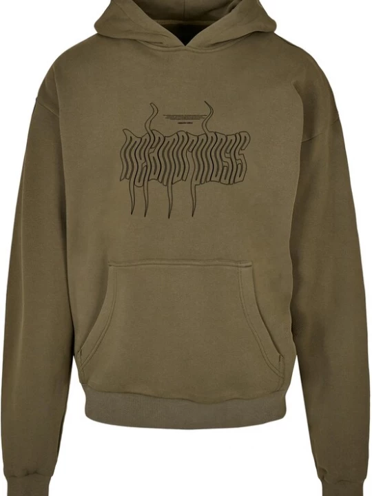 Foto van product MJ Gonzales Sweatshirt 'METAMORPHOSE' kaki / lichtlila / zwart