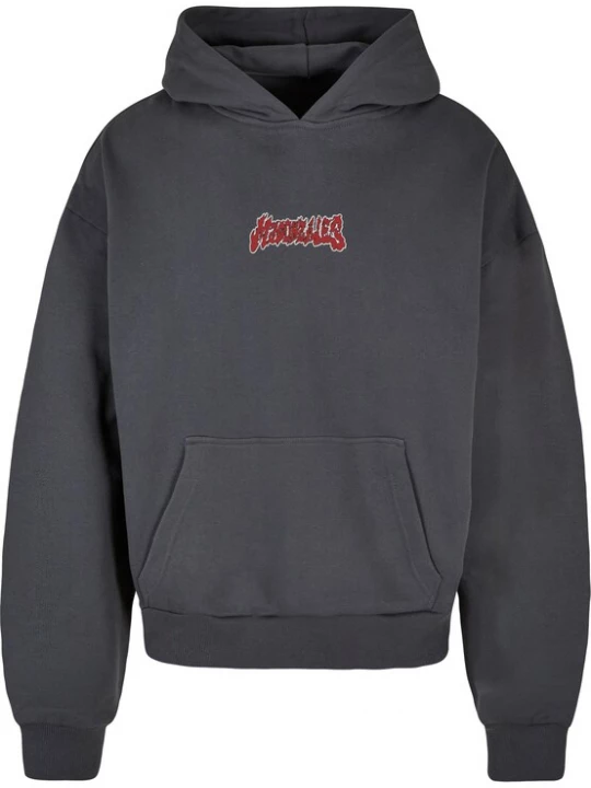 Foto van product MJ Gonzales Sweatshirt 'Ornament of Ashes' donkergrijs / rood / bordeaux / wit