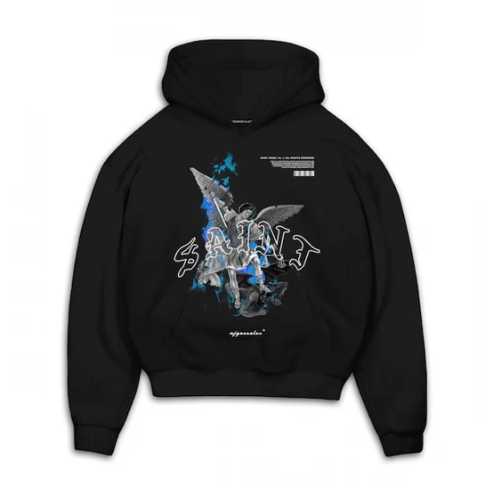 Foto van product MJ Gonzales Sweatshirt 'SAINT V.1' blauw / grijs / zwart / wit
