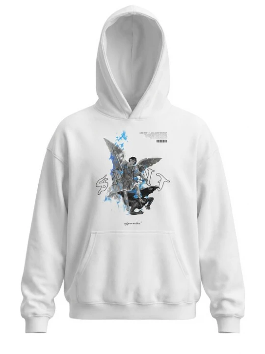 Foto van product MJ Gonzales Sweatshirt 'SAINT V.1 x Heavy' blauw / zwart / wit