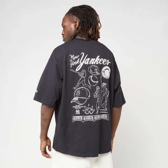 Foto van product MLB Baseball Graphic Oversized Tee New York Yankees New Era zwart