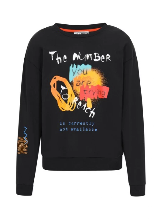 Foto van product Mo ATHLSR Sweatshirt 'Back To School' hemelsblauw / donkergeel / zwart / wit