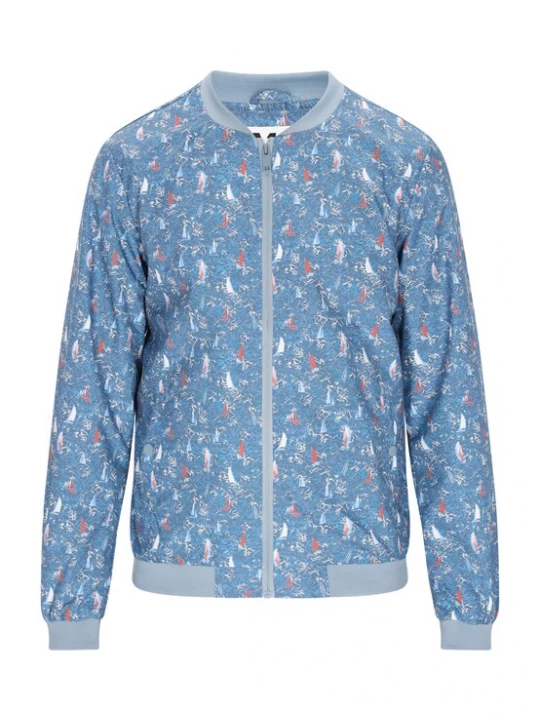 Foto van product Mo ATHLSR Tussenjas lichtblauw / rood / offwhite