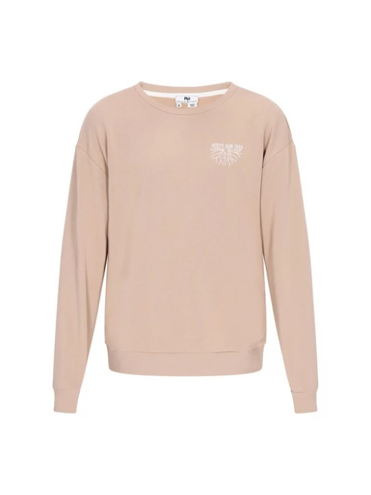 Foto van product MO Sweatshirt 'Back To School' donkerbeige / wit