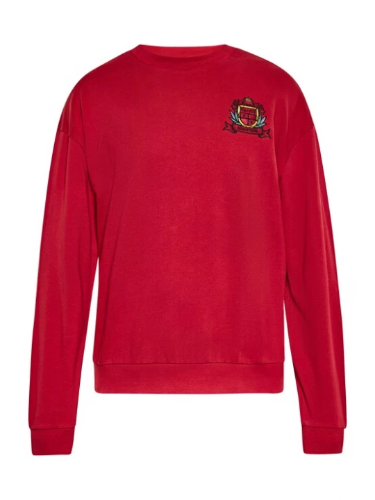 Foto van product MO Sweatshirt lichtblauw / geel / wijnrood / zwart