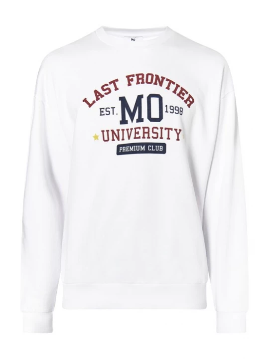Foto van product MO Sweatshirt 'Mimo' blauw / donkerrood / wit