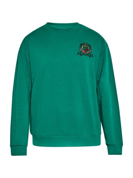 Foto van product MO Sweatshirt navy / donkergeel / smaragd / bordeaux