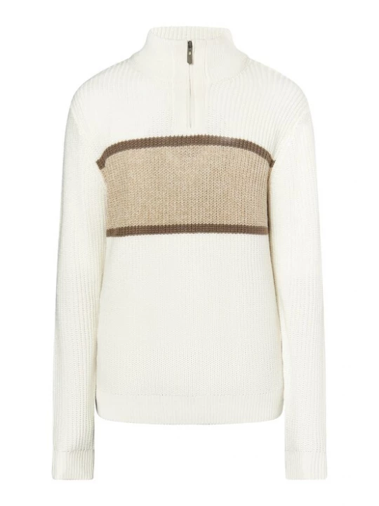 Foto van product MO Trui 'Rovic' beige / bruin / wit