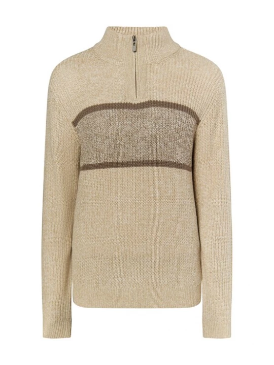 Foto van product MO Trui 'Rovic' beige / donkerbeige