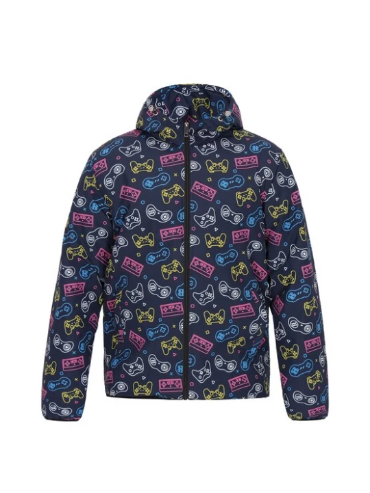 Foto van product MO Tussenjas blauw / geel / rood / zwart