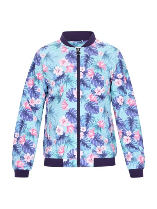Foto van product MO Tussenjas blauw / lichtblauw / rosa