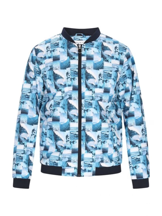 Foto van product MO Tussenjas blauw / marine / duifblauw / wit